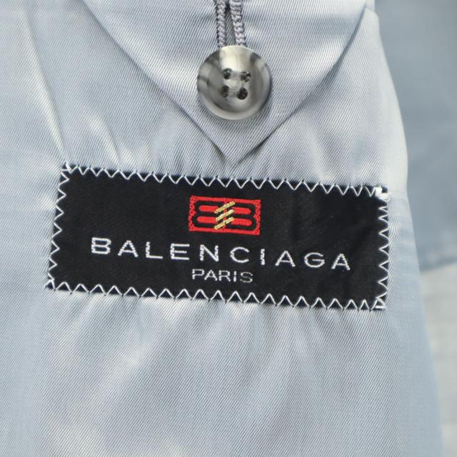 バレンシアガ 90s 日本製 オールド チェック柄 テーラードジャケット 98BB4 グレー BALENCIAGA ブレザー メンズ_7