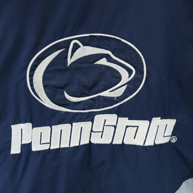 スターター 90s オールド ペンシルベニア大学 長袖 アノラックパーカー L ネイビー STARTER プルオーバー 中綿入り PENN STATE メンズ_2