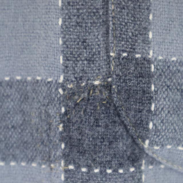 ヴィンテージ 50s 開襟 チェック 長袖 オープンカラーシャツ M グレー