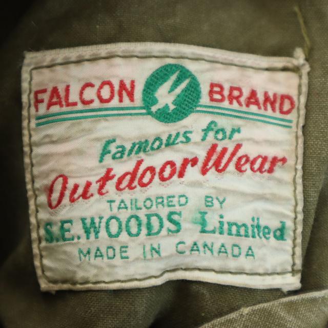 ファルコンブランド 50s 60s カナダ製 ヴィンテージ リバーシブル ハンティングジャケット オリーブ FALCON BRAND WOODS メンズ_9