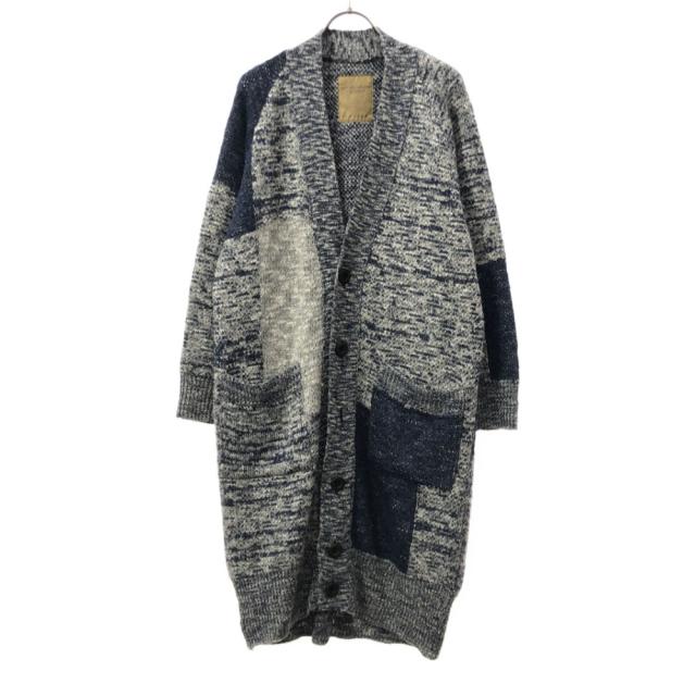 ローブスアンドコンフェクションズ 日本製 長袖 ロング ニットカーディガン 1 ネイビー系 robes&confections メンズ
