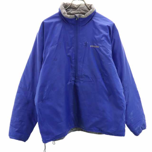 パタゴニア アウトドア 83980 パフボール ハーフジップ 中綿ジャケット M ブルー patagonia プルオーバー 収納袋付き メンズ