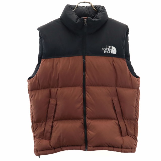 ノースフェイス ND92338 ヌプシ ダウンベスト L ブラウン 他 THE NORTH FACE ツートンカラー、アウトドア メンズ