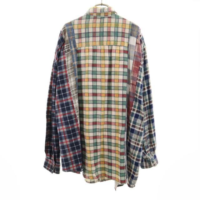 Rebuild by Needles マルチチェックネルシャツ M Rebuild by Needles マルチチェック柄ネルシャツ