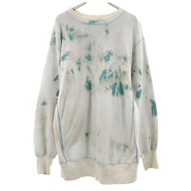 チャンピオン 90s リバースウィーブ USA製 オールド 刺繍タグ ブリーチ加工 長袖 スウェット トレーナー XL Champion 裏起毛 メンズ