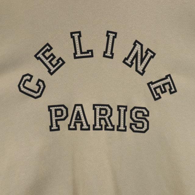 セリーヌ 日本製 長袖 スウェット トレーナー L ベージュ CELINE レディース_4