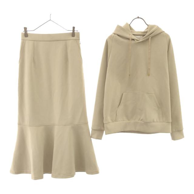 未使用 ヘレンチア 長袖 スウェットパーカー 上下セットアップ 38 ライトベージュ Herencia ロングスカート レディースの通販は 12,536円