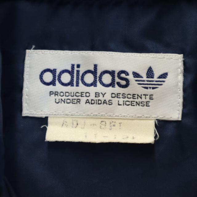 アディダス 70s デサント製 ヴィンテージ トレフォイルロゴ刺繍 ナイロンジャケット 上下セットアップ adidas 薄中綿入り キッズ_8