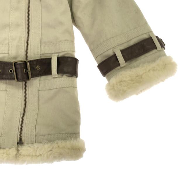 バーバリー ジップ コート 3Y/98cm ベージュ BURBERRY フェイク