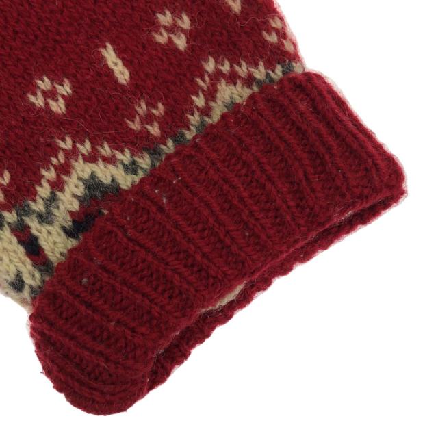 エルエルビーン 80s USA製 ウールブレンド ヴィンテージ ノルディック柄 長袖 クルーネック ニットカーディガン L.L.Bean レディース