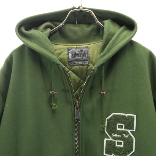 リーバイス 90s シルバータブ オールド メルトン フーデッド コート M グリーン系 Levi’s Silver Tab 裏キルティング メンズ_3
