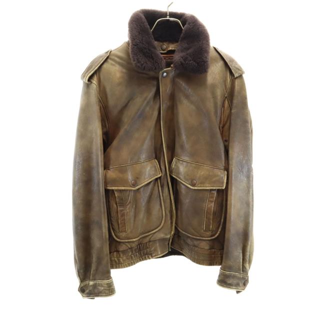 ハーレーダビッドソン 90s オールド フライトジャケット 40 ブラウン HARLEY DAVIDSON ライナー付き メンズ