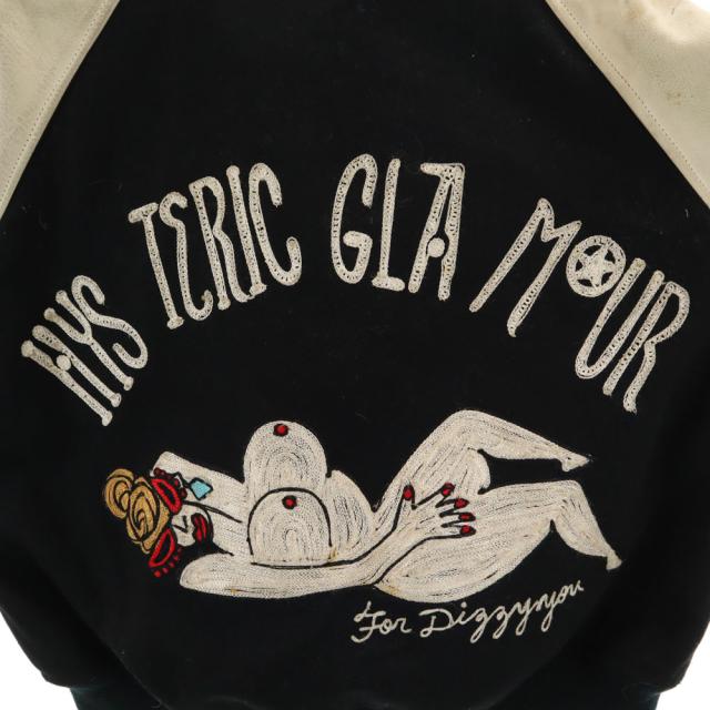 ヒステリックグラマー 80s 袖レザー ウールブレンド ヴィンテージ