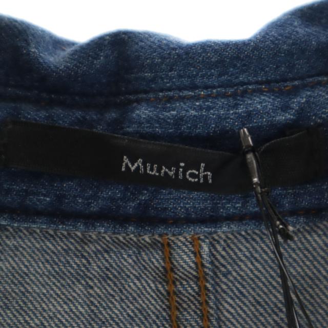 ミューニック 未使用 日本製 長袖 デニム チュニック OS ブルー系 Munich タグ付き レディース_7