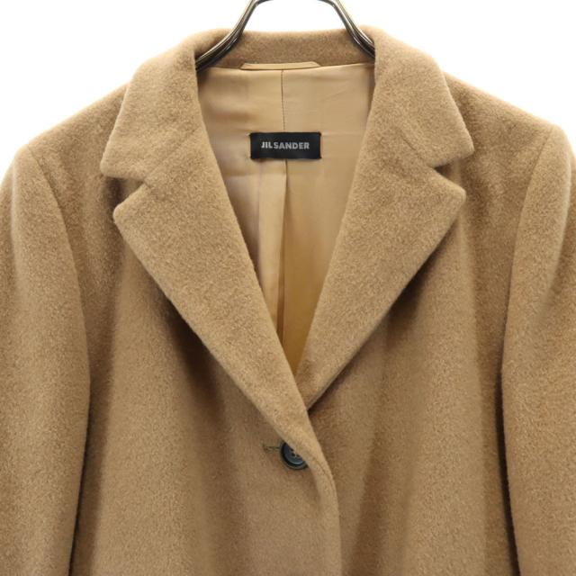 ジルサンダー イタリア製 キャメルヘア チェスターコート 38 ベージュブラウン JIL SANDER レディース_6