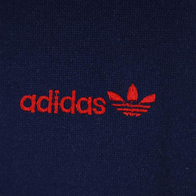 アディダス 70s ヴィンテージ デサント製 トレフォイルロゴ 西ドイツタグ トラックジャケット S ネイビー adidas ジャージ メンズ_3