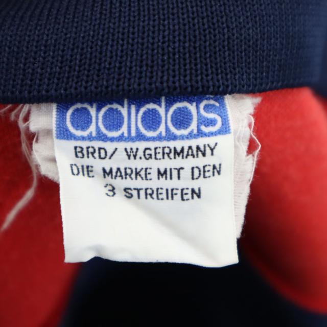 アディダス 70s ヴィンテージ デサント製 トレフォイルロゴ 西ドイツタグ トラックジャケット S ネイビー adidas ジャージ メンズ_7
