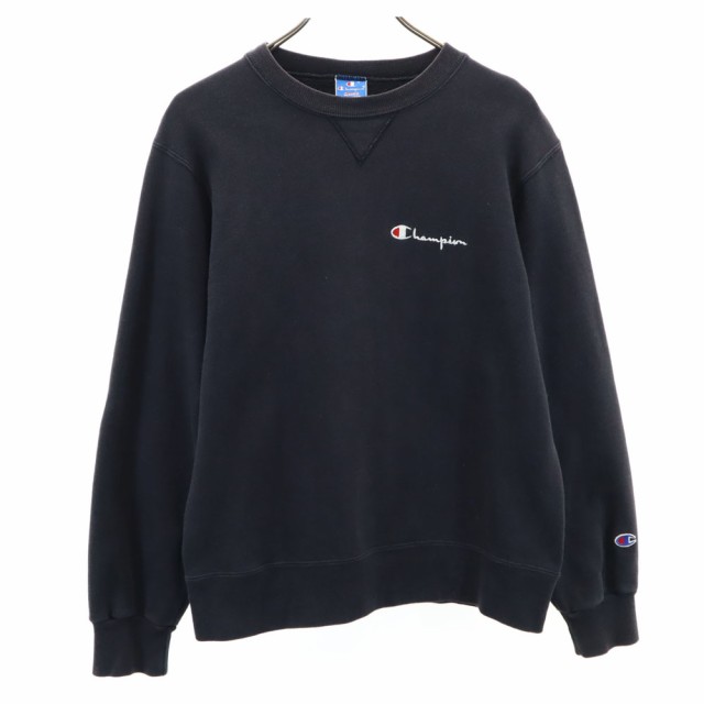 チャンピオン 90s オールド USA製 青タグ 長袖 前V スウェット M ブラック Champion メンズの通販は 9,680円