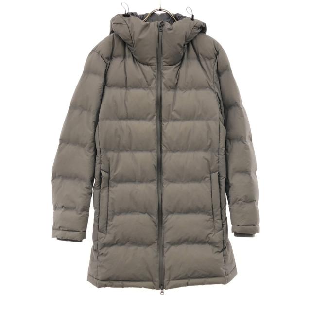 ユニクロ シームレス ダウンジャケット S グレー UNIQLO ダブルジップ 