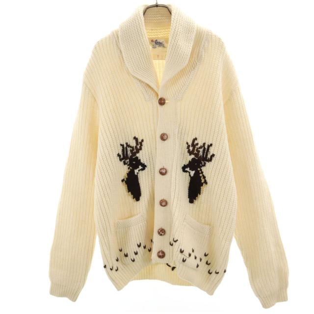 Coldwell 60s 70s カウチン カナダ製 ノルディック 長袖 ショールカラー ニットカーディガン L ホワイト系 メンズの通販は 7,938円