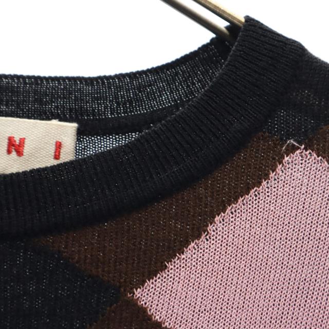 マルニ ウールブレンド チェック 長袖 セーター 40 ブラック系 MARNI ニット レディース_2