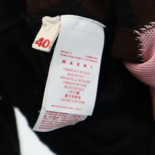マルニ ウールブレンド チェック 長袖 セーター 40 ブラック系 MARNI ニット レディース_6