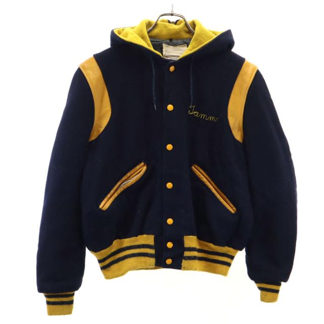 デロング 70s ヴィンテージ セーラースタ 長袖 スタジャン 38 ネイビー系 DeLONG メンズ