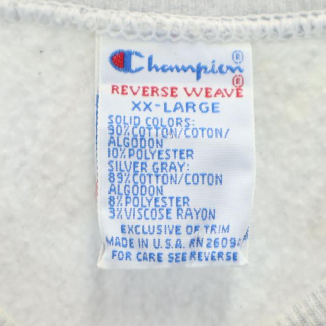 チャンピオン 90s リバースウィーブ REVERSE WEAVE USA製 クレイジーパターン 刺繍タグ XXL 長袖 トレーナー Champion メンズ_8