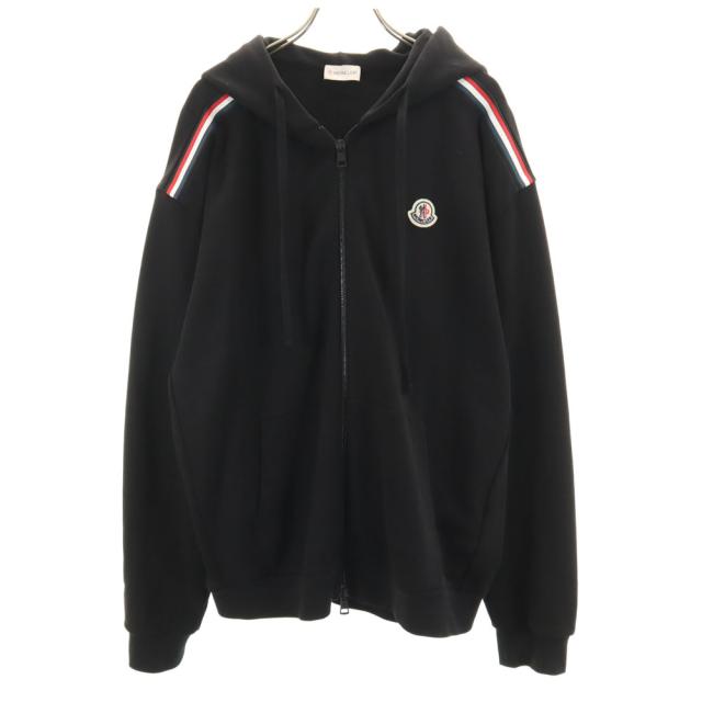 モンクレール H10918G00047 長袖 スウェット ジップパーカー M ブラック MONCLER ZIP UP CARDIGAN メンズ