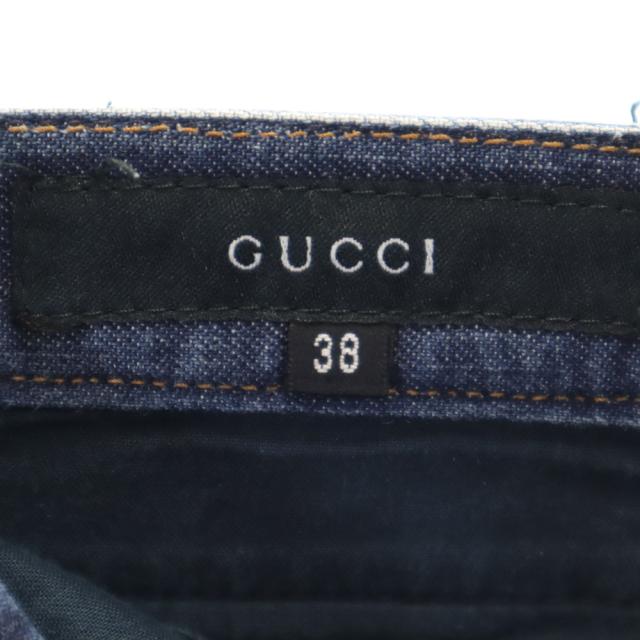 グッチ イタリア製 シャンブレー クロップドパンツ 38 GUCCI レディース_7