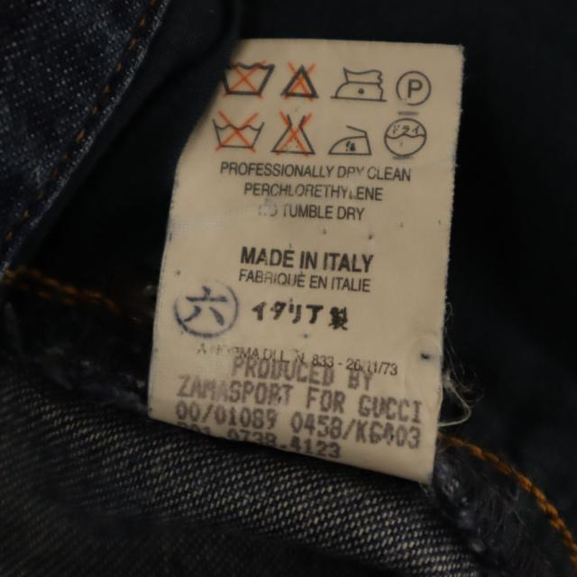 グッチ イタリア製 シャンブレー クロップドパンツ 38 GUCCI レディース_9
