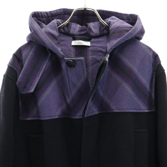 JW ANDERSON ブラックウールコート ジェイダブリューアンダーソン 長袖 ウールコート US36 ブラック