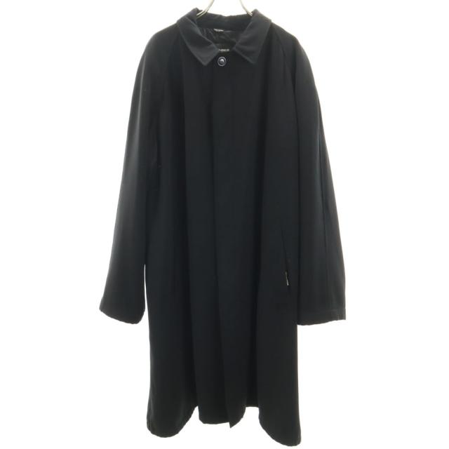 ジョルジオアルマーニ ステンカラーコート ブラック M ノーカラー イタリア製 ジョルジオアルマーニ イタリア製 長袖 コート ブラック系 GIORGIO