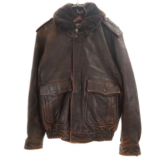 ハーレーダビッドソン 90s オールド レザージャケット 40 ブラウン HARLEY DAVIDSON G-1タイプ ライナー付 メンズ