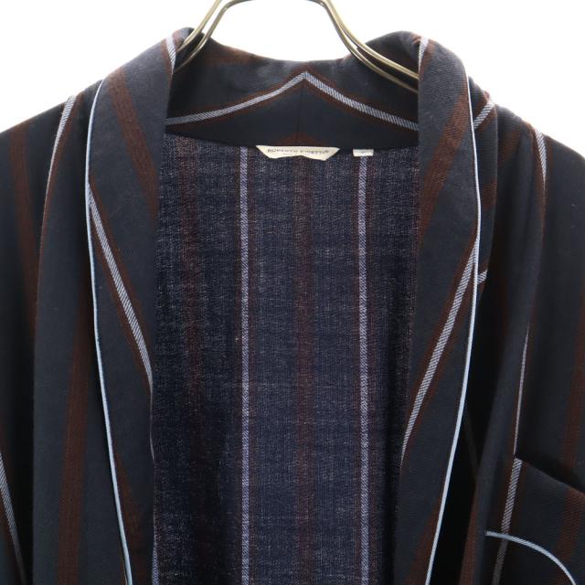 ロベルトリチェッティ イタリア製 ストライプ柄 ガウンコート L