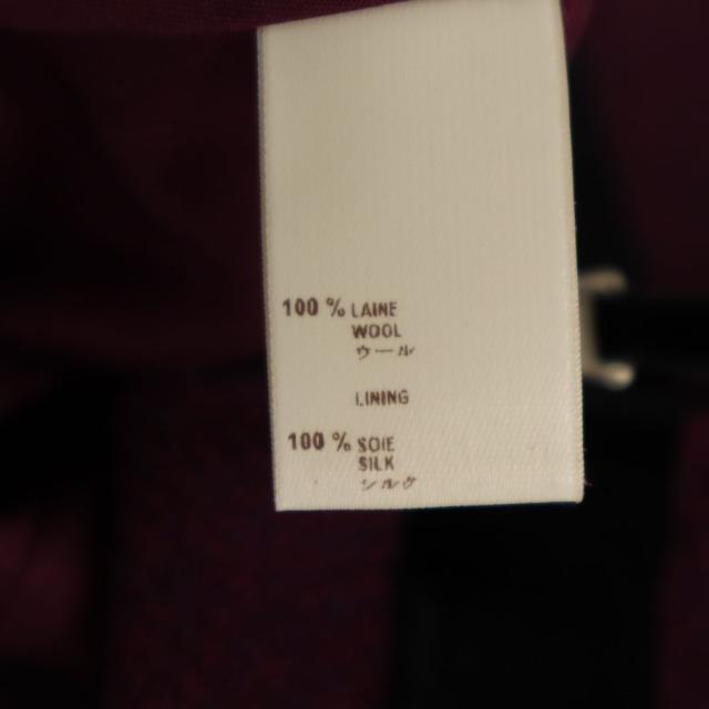 ルイヴィトン フランス製 ウール ミディスカート 36 パープル系 LOUIS