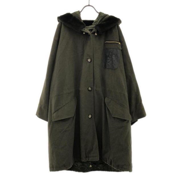 ブルーノマリ イタリア製 ワッペン ウールジャケット M カーキ系 Bruno Magli レディース