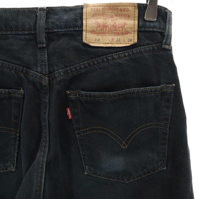 リーバイス 90s 512 オールド 後染め ブラック ストレートデニムパンツ