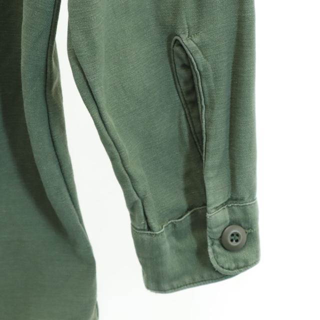 アメリカ軍 60s ヴィンテージ サテン DSA BDU 長袖 ミリタリーシャツ 15 1/2x33 カーキ US ARMY メンズ アメリカ軍 60s ヴィンテージ サテン DSA BDU 長袖 ミリタリーシャツ