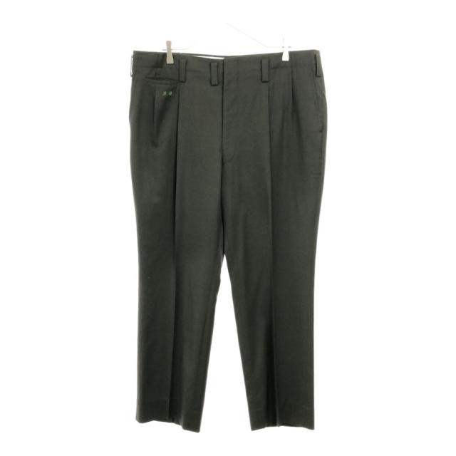 ロロピアーナ 刺繍 ツータック ウールパンツ グリーン系 Loro Piana メンズ