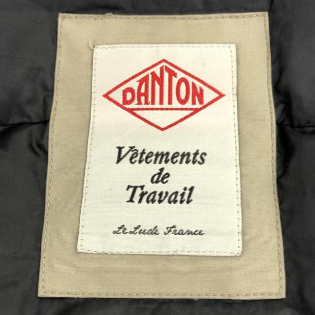 ダントン ロゴワッペン フード付き ダウンジャケット 34 ベージュ Danton レディース_6
