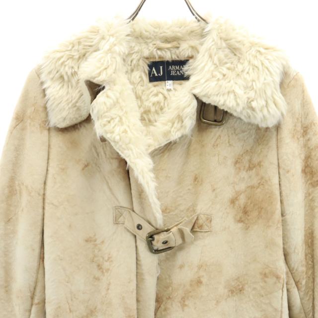 アルマーニジーンズ フェイクレザー ロングコート 6 ベージュ ARMANI JEANS レディース_3