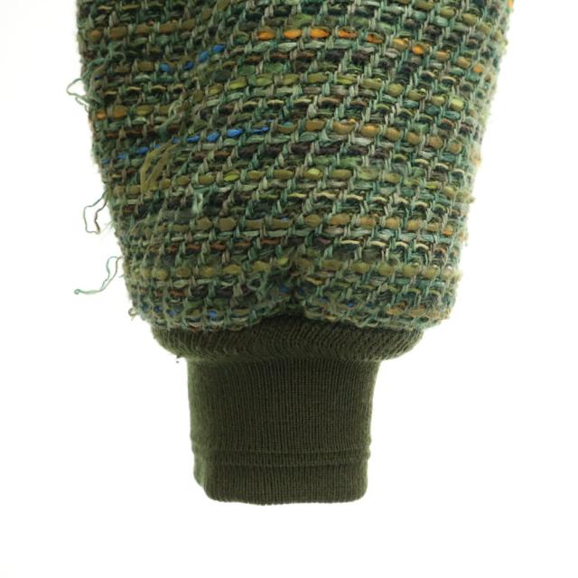 コーヘン 日本製 ツイード フライトジャケット 48 グリーン系 COOHEM