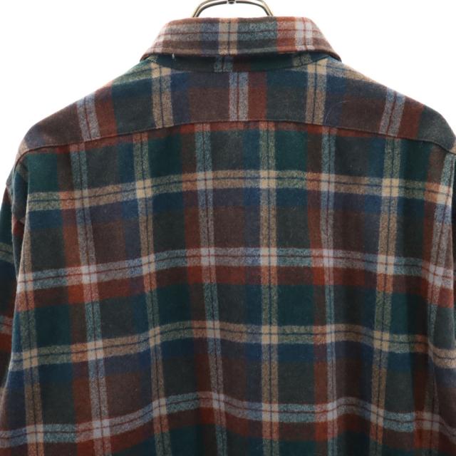 Pendleton ウールネルシャツ 赤青チェック 70s USA製 PENDLETONペン