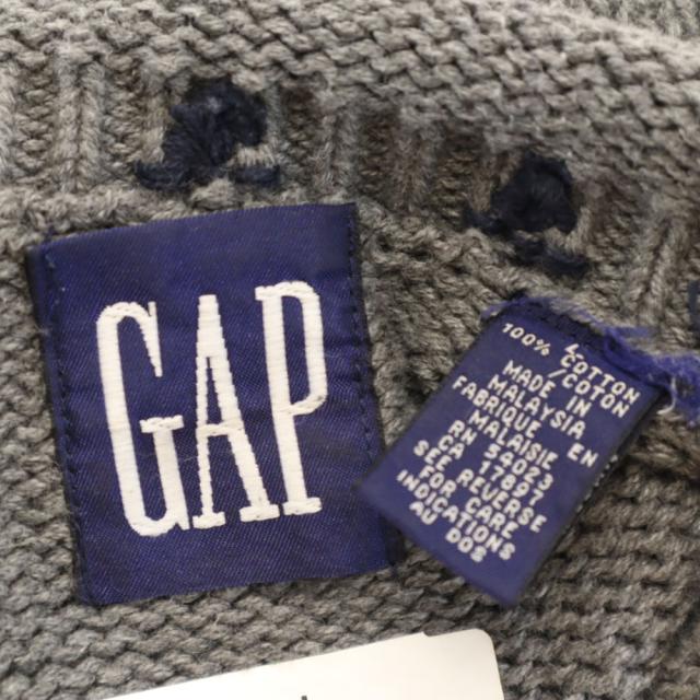 ギャップ 90s オールド ノルディック柄 長袖 セーター L グレー GAP