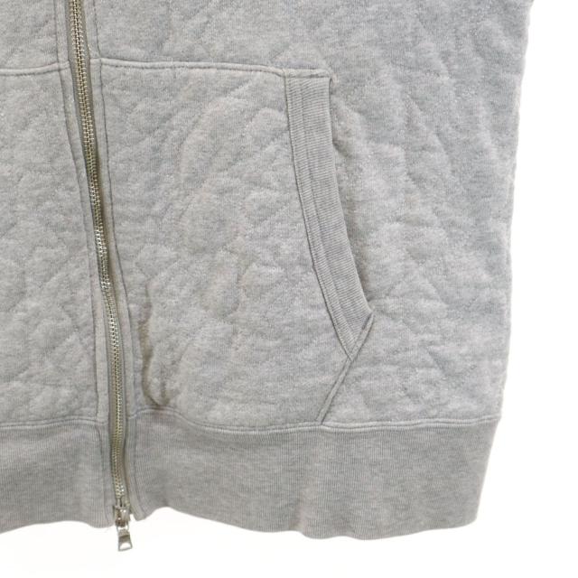 アベイシングエイプ 日本製 スター柄 長袖 スウェット ジップパーカー M グレー A BATHING APE キルティング メンズ_4
