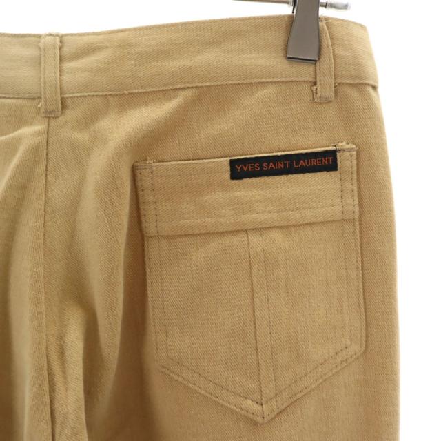 イヴサンローラン 80s 英国製 片爪YKK ヴィンテージ コットンパンツ ｗ30 ベージュ YVES SAINT LAURENT メンズ_2