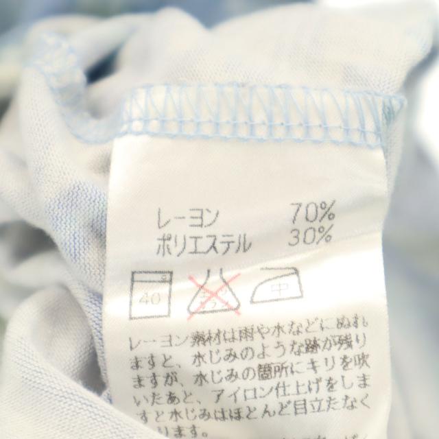 セリーヌ マカダム 長袖 Tシャツ L ブルー系 CELINE ロンT カットソー レディース セリーヌ マカダム 長袖 Tシャツ L ブルー系 CELINE ロンT カットソー