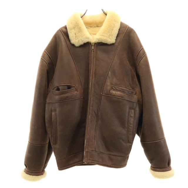 インターナショナル USA製 B-3タイプ シープスキン ムートンジャケット L ブラウン INTERNATIONAL メンズ