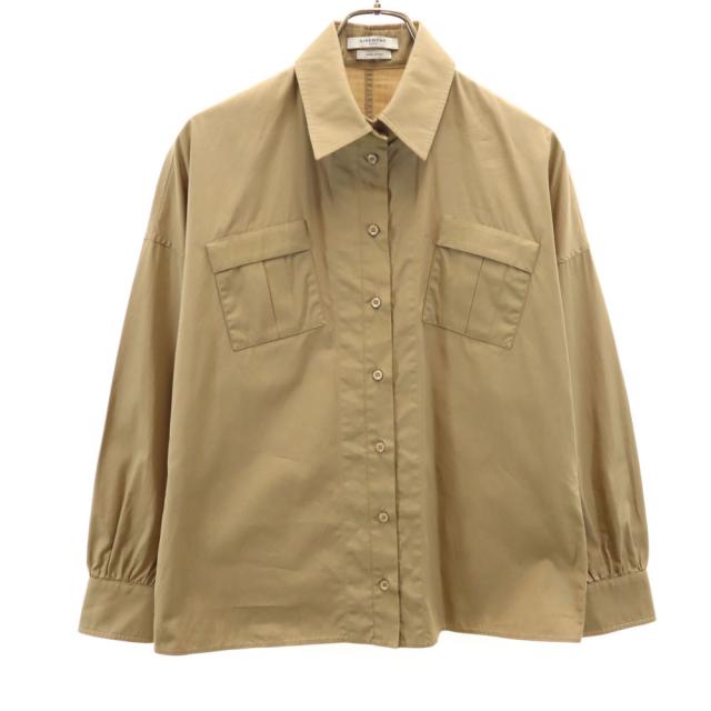 ジバンシィ イタリア製 長袖 ドロップショルダー シャツ 42 ベージュ GIVENCHY レディースの通販は 7,977円